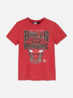 Tops Und T-Shirts|Primark „NBA Chicago Bulls“ T-Shirt Mit Grafik Rot