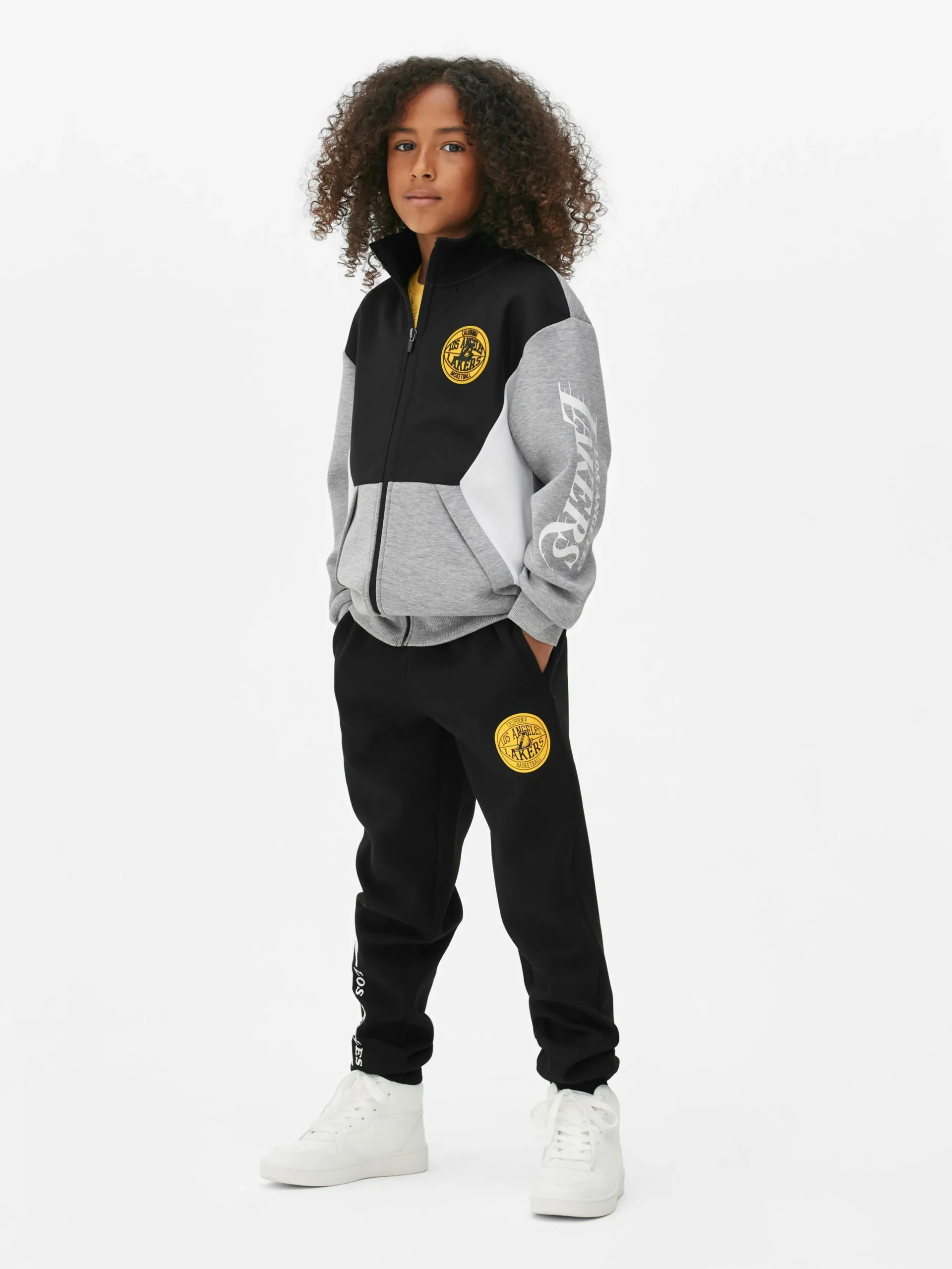 Hoodies Und Sweatshirts|Primark „NBA LA Lakers“ Sweatshirt Mit Reißverschluss Schwarz/Weiß