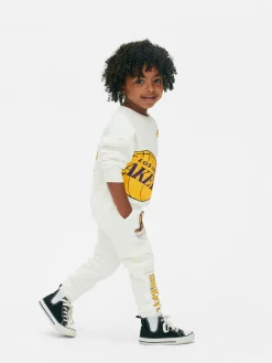Jogginghosen|Primark „NBA Los Angeles Lakers“ Cargo-Jogginghose Ecrufarben