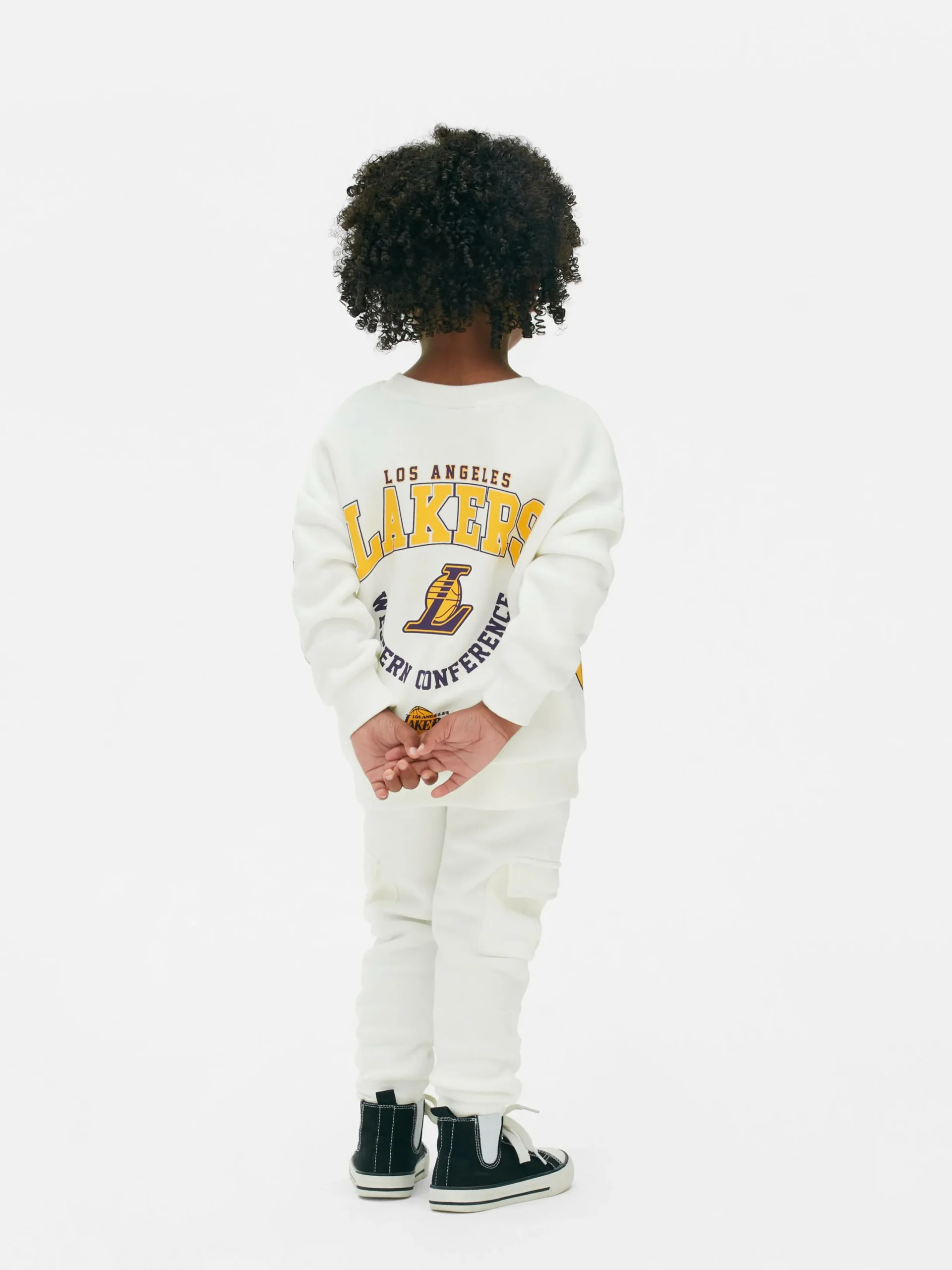 Jogginghosen|Primark „NBA Los Angeles Lakers“ Cargo-Jogginghose Ecrufarben