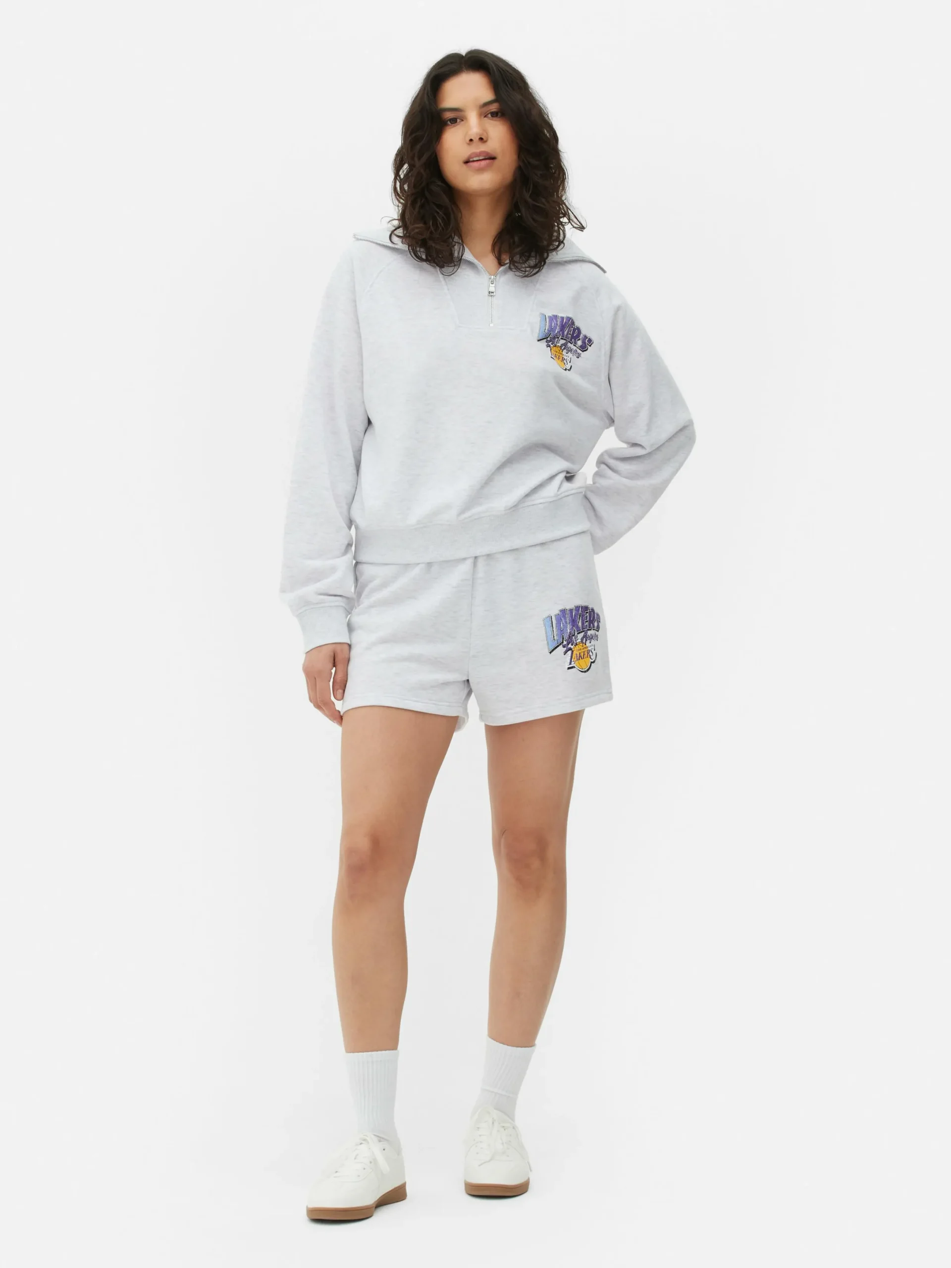 Hoodies Und Sweatshirts|Primark „NBA Los Angeles Lakers“ Sweatshirt Zum Kombinieren Grau