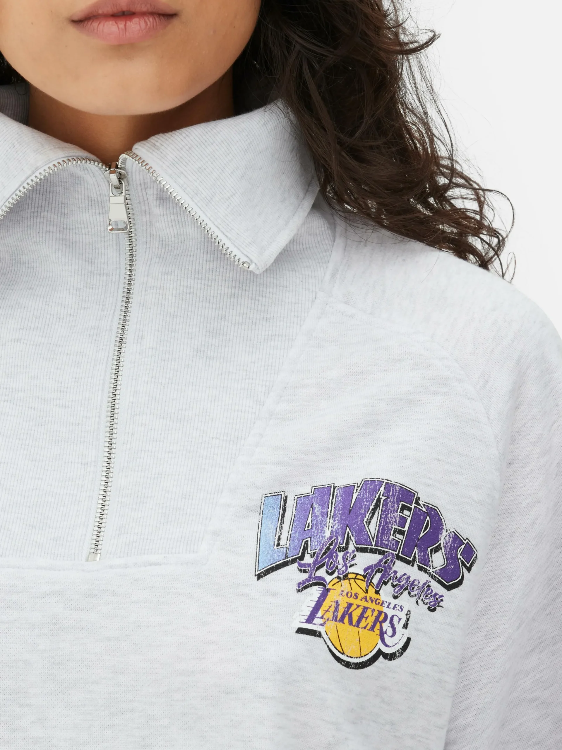 Hoodies Und Sweatshirts|Primark „NBA Los Angeles Lakers“ Sweatshirt Zum Kombinieren Grau