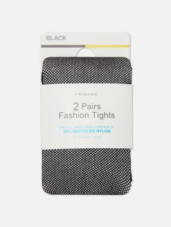 Strumpfhosen|Primark Netzstrumpfhose Mit Kleinen Maschen, 2er-Pack Schwarz