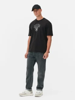 Grafik-T-Shirts Und -Sweatshirts|Tops Und T-Shirts|Primark „NFL Las Vegas Raiders“ T-Shirt Mit Grafik Anthrazitfarben