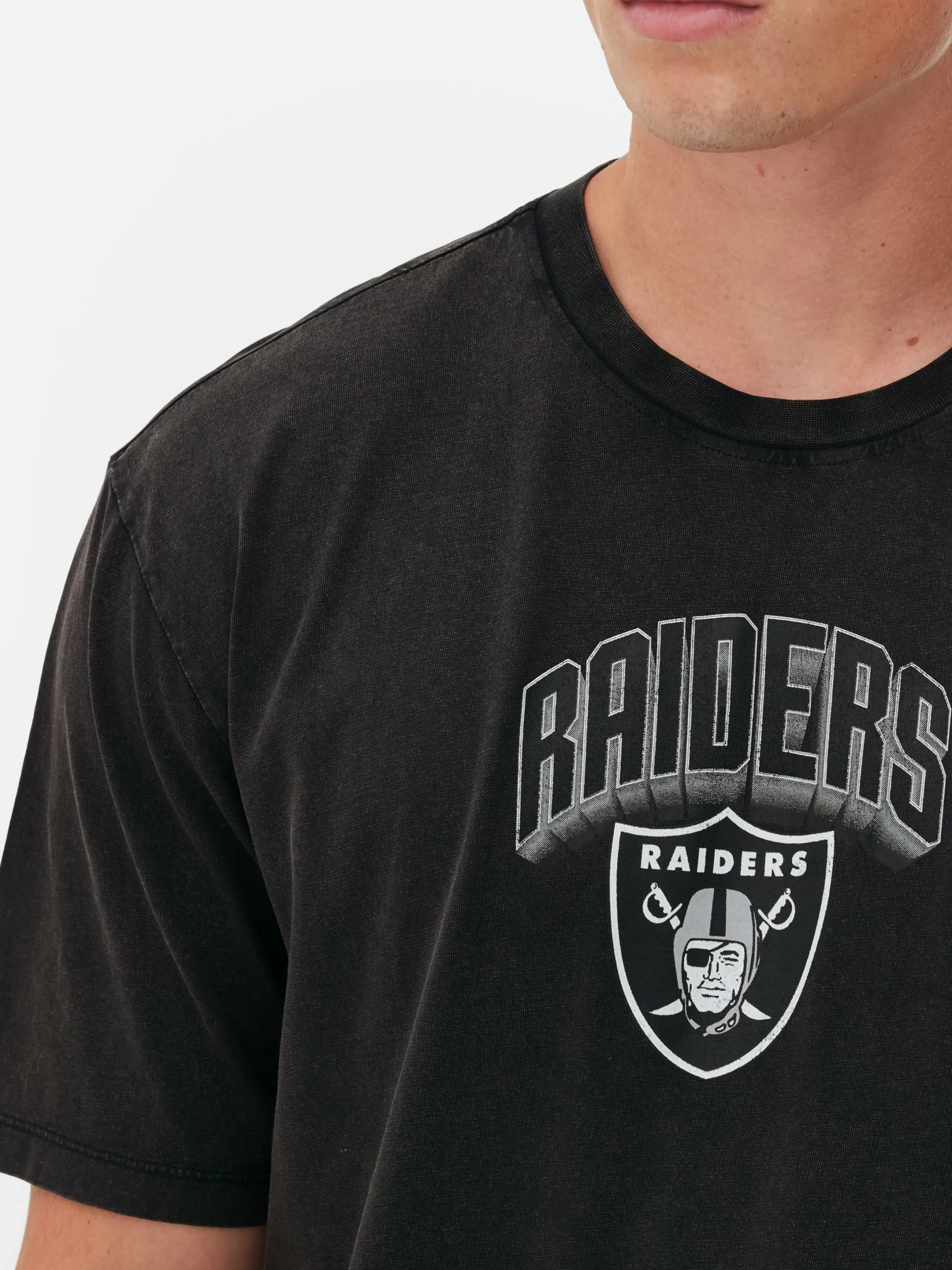 Grafik-T-Shirts Und -Sweatshirts|Tops Und T-Shirts|Primark „NFL Las Vegas Raiders“ T-Shirt Mit Grafik Anthrazitfarben