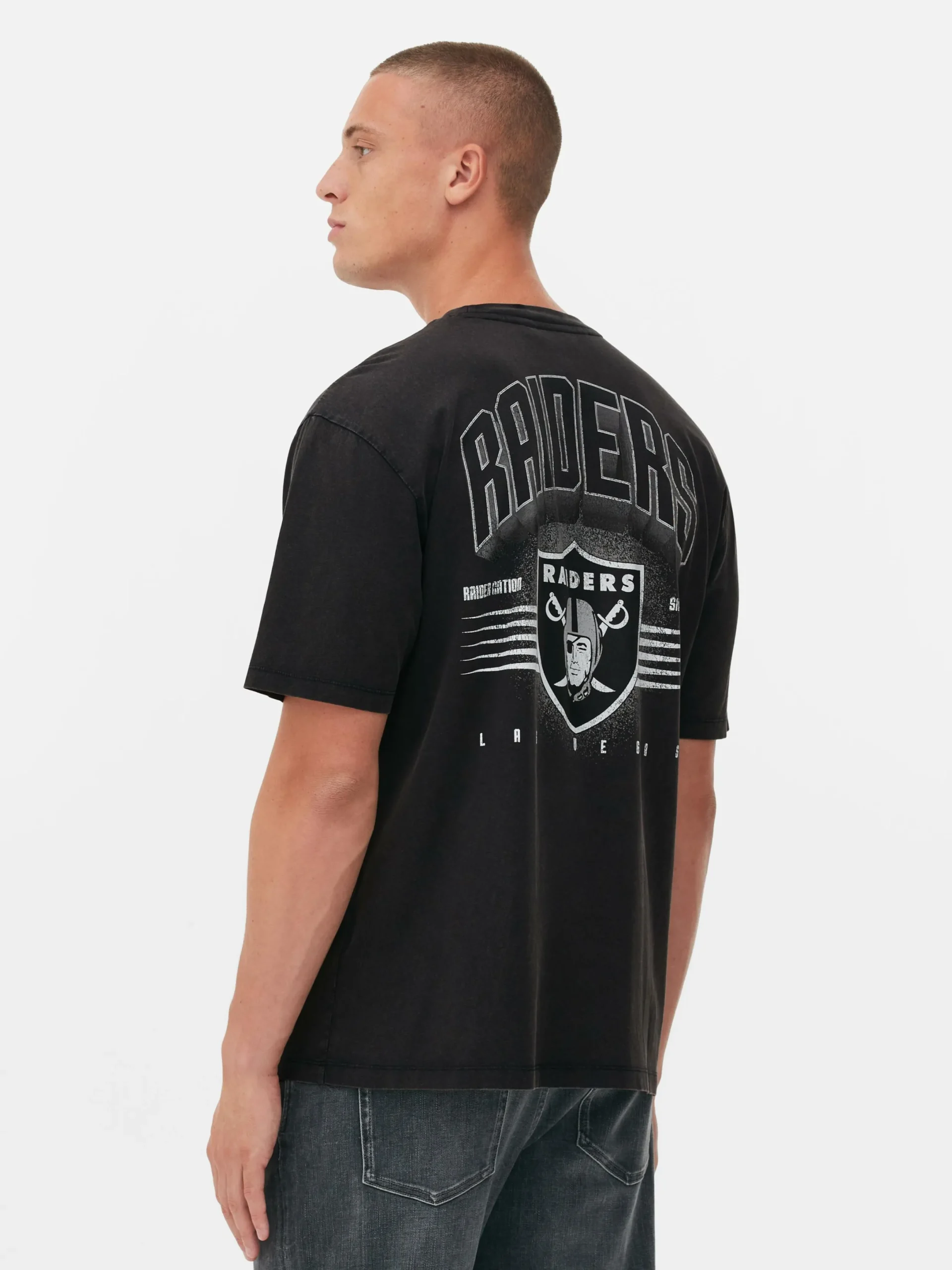 Grafik-T-Shirts Und -Sweatshirts|Tops Und T-Shirts|Primark „NFL Las Vegas Raiders“ T-Shirt Mit Grafik Anthrazitfarben