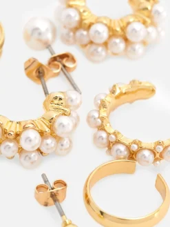 Schmuck|Primark Ohrringe Mit Kunstperlen, 6er-Pack Gelb