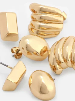 Schmuck|Primark Ohrstecker Mit Skulpturalem Design, 3er-Pack Gelb