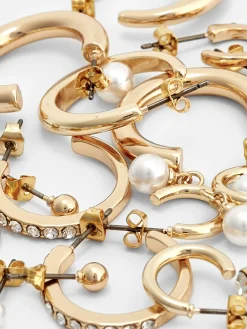 Schmuck|Primark Ohrstecker Und Creolen, 9er-Pack Gelb