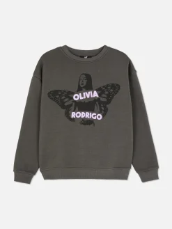 Hoodies Und Sweatshirts|Primark „Olivia Rodrigo“ T-Shirt Mit Grafik Anthrazitfarben