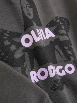 Hoodies Und Sweatshirts|Primark „Olivia Rodrigo“ T-Shirt Mit Grafik Anthrazitfarben