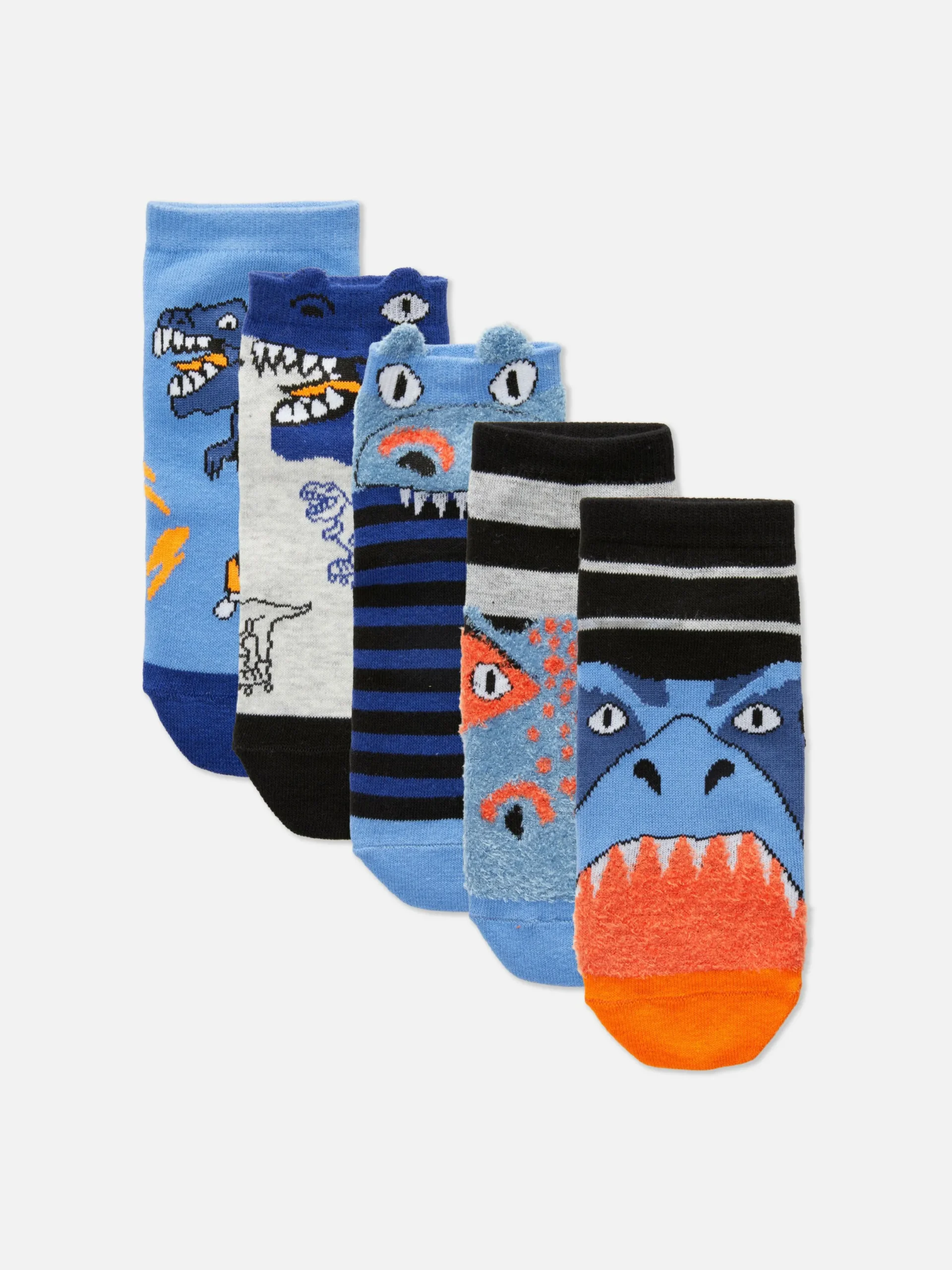 Socken|Primark Originelle Dinosaurier-Söckchen, 5er-Pack Blau