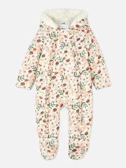 Babygirls Und Strampler|Primark Overall Mit Waldmuster Elfenbeinfarben