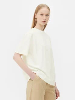 Tops Und T-Shirts|Primark Oversize Essential-T-Shirt Weiß