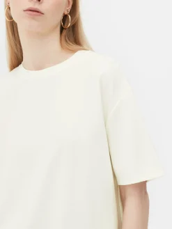 Tops Und T-Shirts|Primark Oversize Essential-T-Shirt Weiß