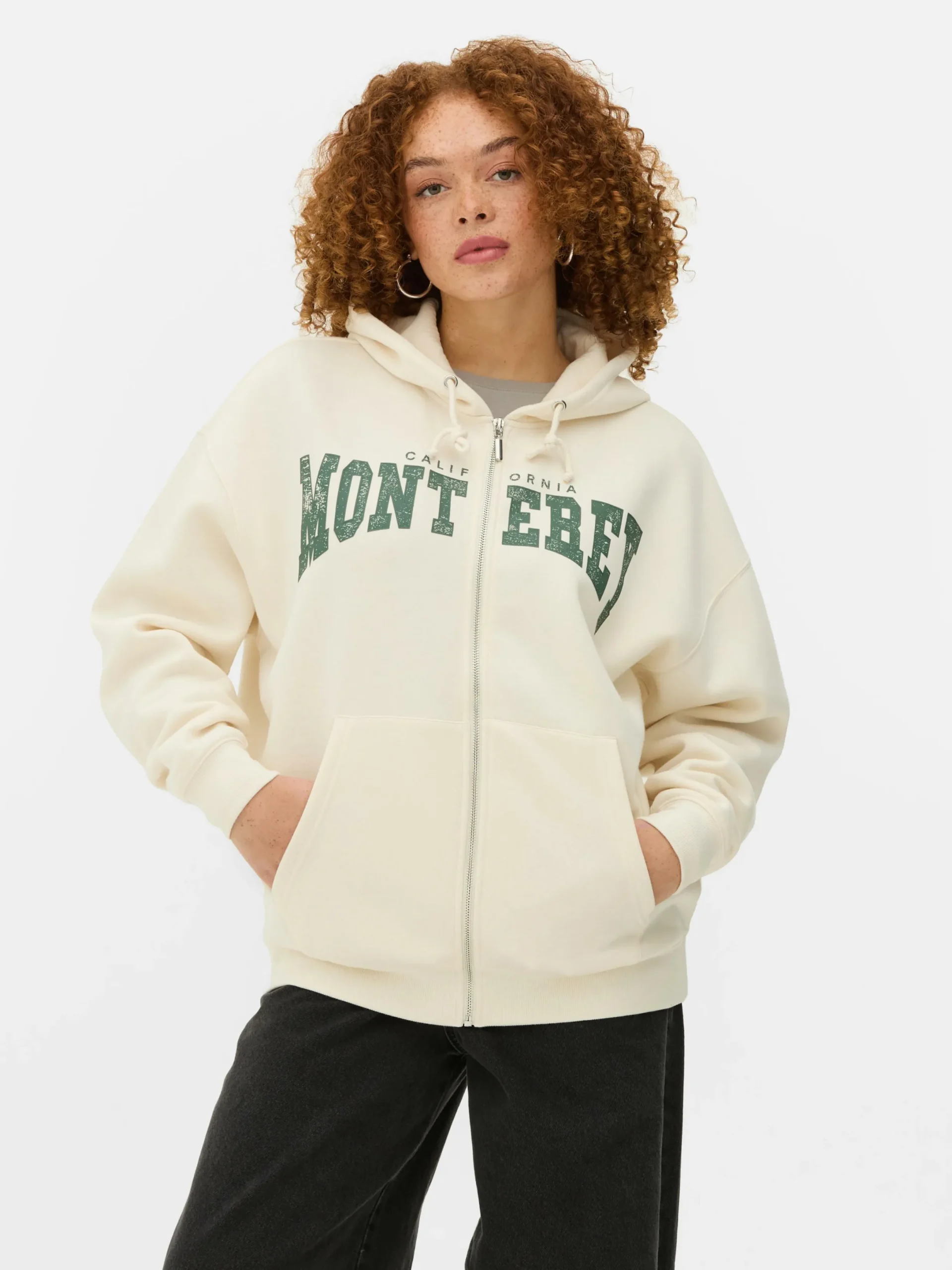 Hoodies Und Sweatshirts|Primark Oversize-Kapuzenpullover Mit Reißverschluss Cremefarben