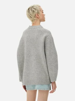 Pullover Und Cardigans|Primark Oversize-Pullover Mit Rundhalsausschnitt Hellgrau
