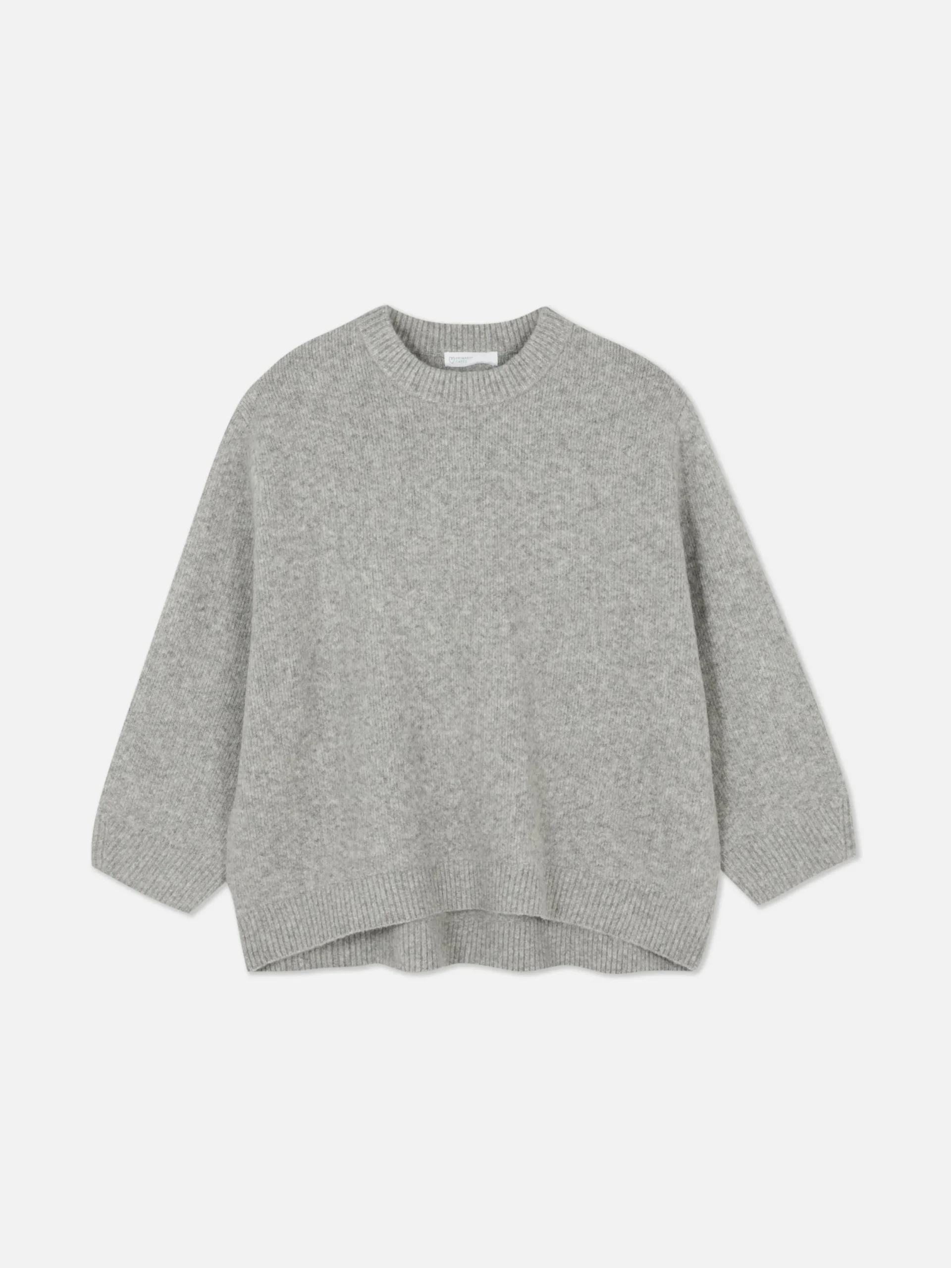 Pullover Und Cardigans|Primark Oversize-Pullover Mit Rundhalsausschnitt Hellgrau