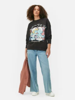 Hoodies Und Sweatshirts|Primark Oversize-Sweatshirt Mit „Die Schlümpfe“ Grafik Anthrazitfarben