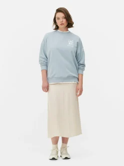 Hoodies Und Sweatshirts|Primark Oversize-Sweatshirt Mit Grafik Blau
