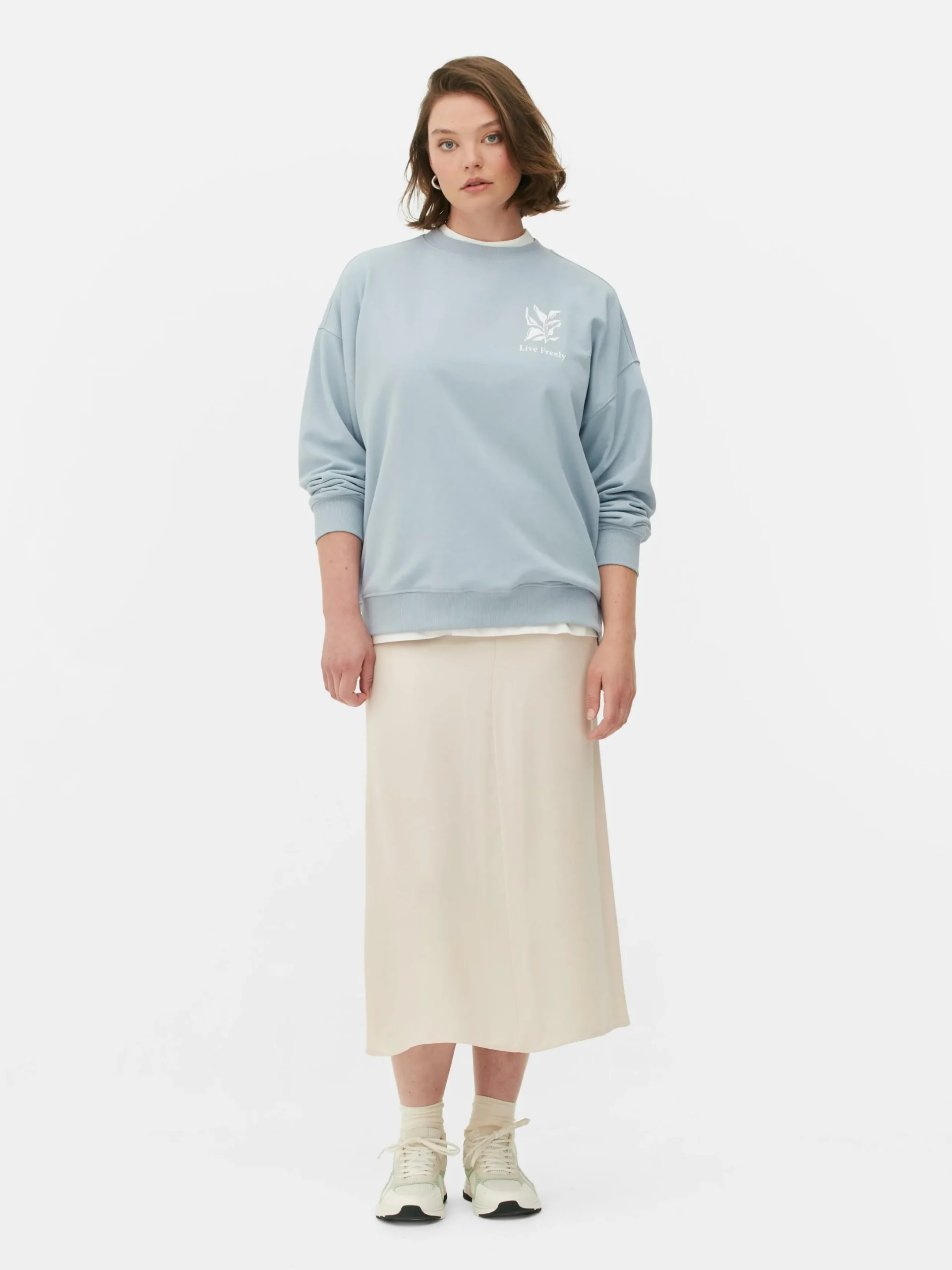Hoodies Und Sweatshirts|Primark Oversize-Sweatshirt Mit Grafik Blau