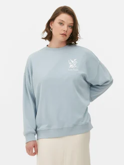 Hoodies Und Sweatshirts|Primark Oversize-Sweatshirt Mit Grafik Blau