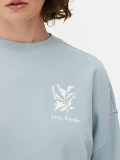 Hoodies Und Sweatshirts|Primark Oversize-Sweatshirt Mit Grafik Blau