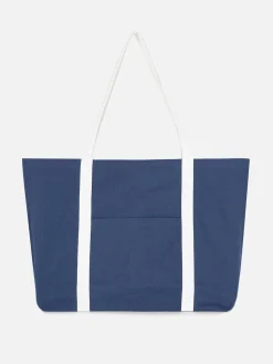 Taschen Und Portemonnaies|Primark Oversize-Tragetasche Aus Canvas Marineblau