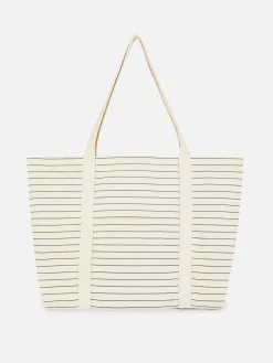 Taschen Und Portemonnaies|Primark Oversize-Tragetasche Aus Canvas Naturfarben