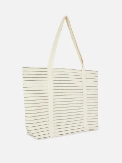 Taschen Und Portemonnaies|Primark Oversize-Tragetasche Aus Canvas Naturfarben