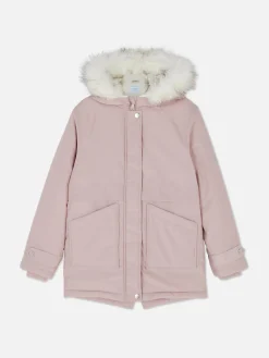 Jacken Und Mäntel|Primark Parka Mit Kapuze Aus Kunstfell Rosa