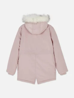 Jacken Und Mäntel|Primark Parka Mit Kapuze Aus Kunstfell Rosa