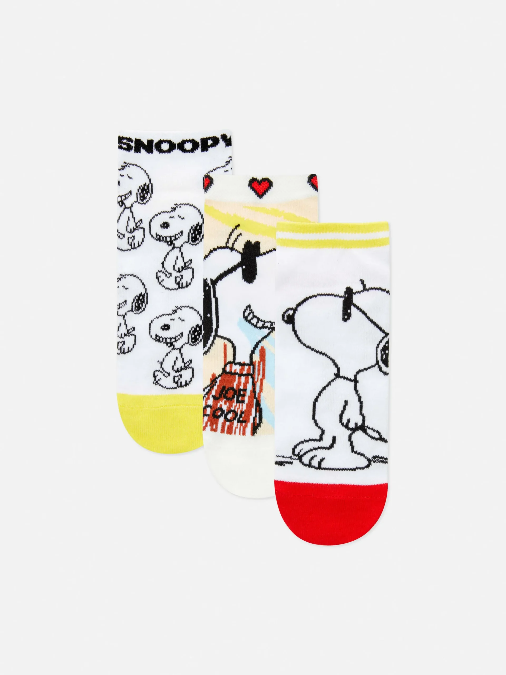 Socken|Primark „Peanuts Snoopy“ Sneakersocken, 3er-Pack Multi