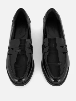 Flache Schuhe|Primark Pennyloafer Aus Kunstleder Schwarz