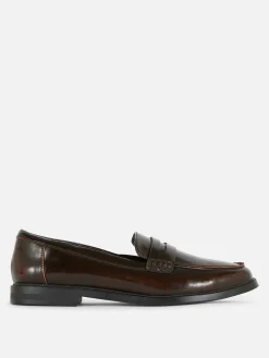 Flache Schuhe|Primark Pennyloafer Aus Kunstleder Braun