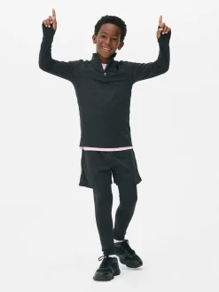 Tops Und T-Shirts|Activewear|Primark Performance-Sweatshirt Mit Viertelreißverschluss Schwarz