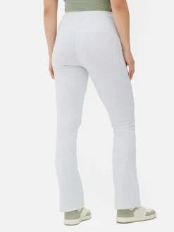 Fitnesskleidung Und Activewear|Primark Performance-Yoga-Leggings Mit Schlag Grau meliert