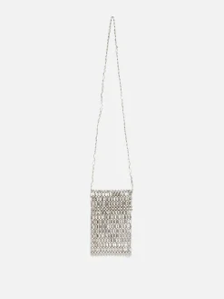 Taschen Und Portemonnaies|Primark Perlenbesetzte „Rita Ora“ Handytasche Silber