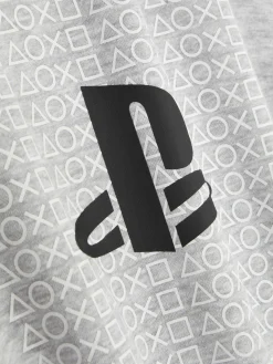 Hoodies Und Sweatshirts|Primark „PlayStation“ Hoodie Mit Logo Grau meliert