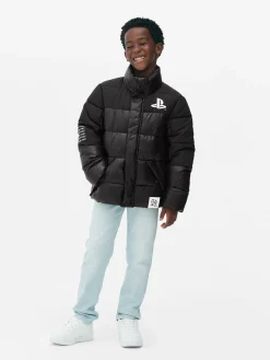 Jacken Und Mäntel|Primark „PlayStation“ Pufferjacke Schwarz