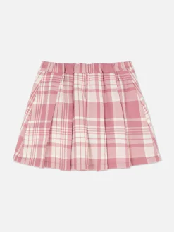 Röcke|Primark Plissierter Rock Mit Karomuster Rosa