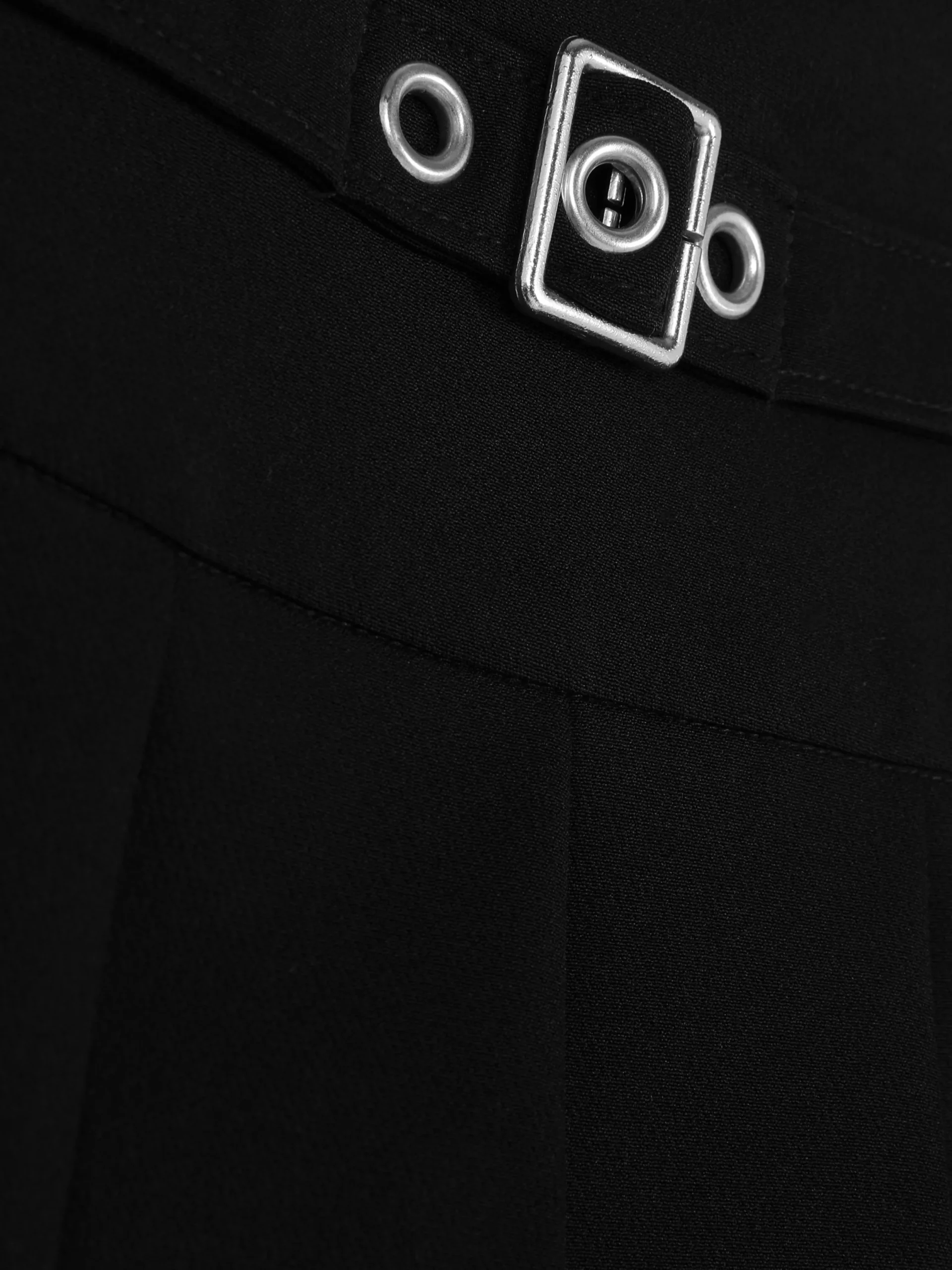 Röcke|Primark Plissierter Rock Mit Schnallengürtel Schwarz
