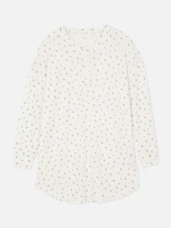 Schlafshirts Und Nachthemden|Primark Pointelle-Nachthemd Mit Blumenmuster Multi
