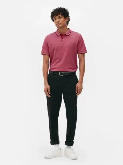 Tops Und T-Shirts|Primark Poloshirt Aus Birdseye-Gewebe Rot