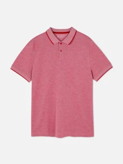 Tops Und T-Shirts|Primark Poloshirt Aus Birdseye-Gewebe Rot