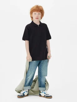 Tops Und T-Shirts|Primark Poloshirt Mit Reißverschluss Marineblau