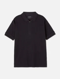 Tops Und T-Shirts|Primark Poloshirt Mit Reißverschluss Marineblau