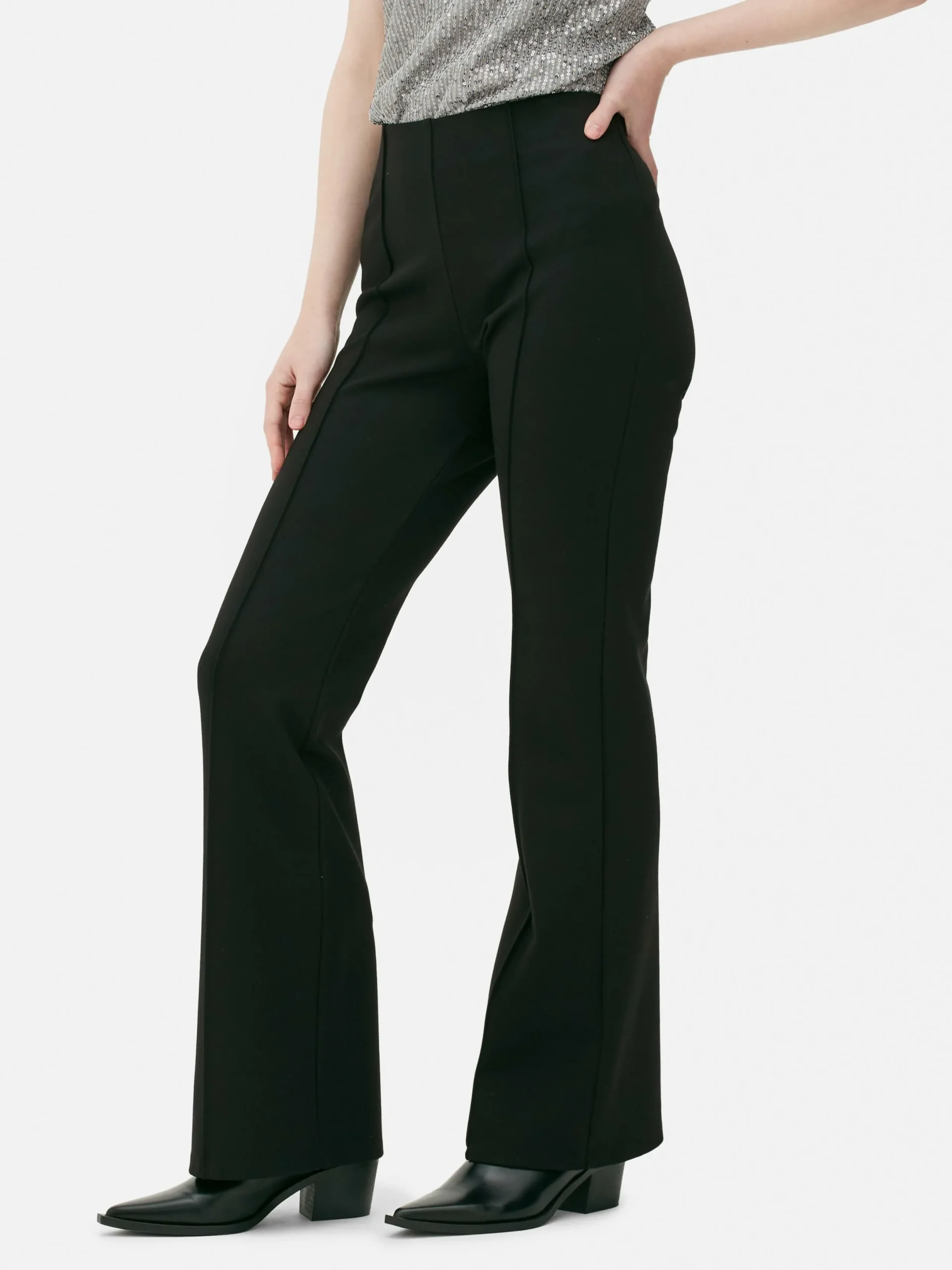 Hosen Und Leggings|Primark Ponté-Hose Mit Ausgestelltem Bein Schwarz