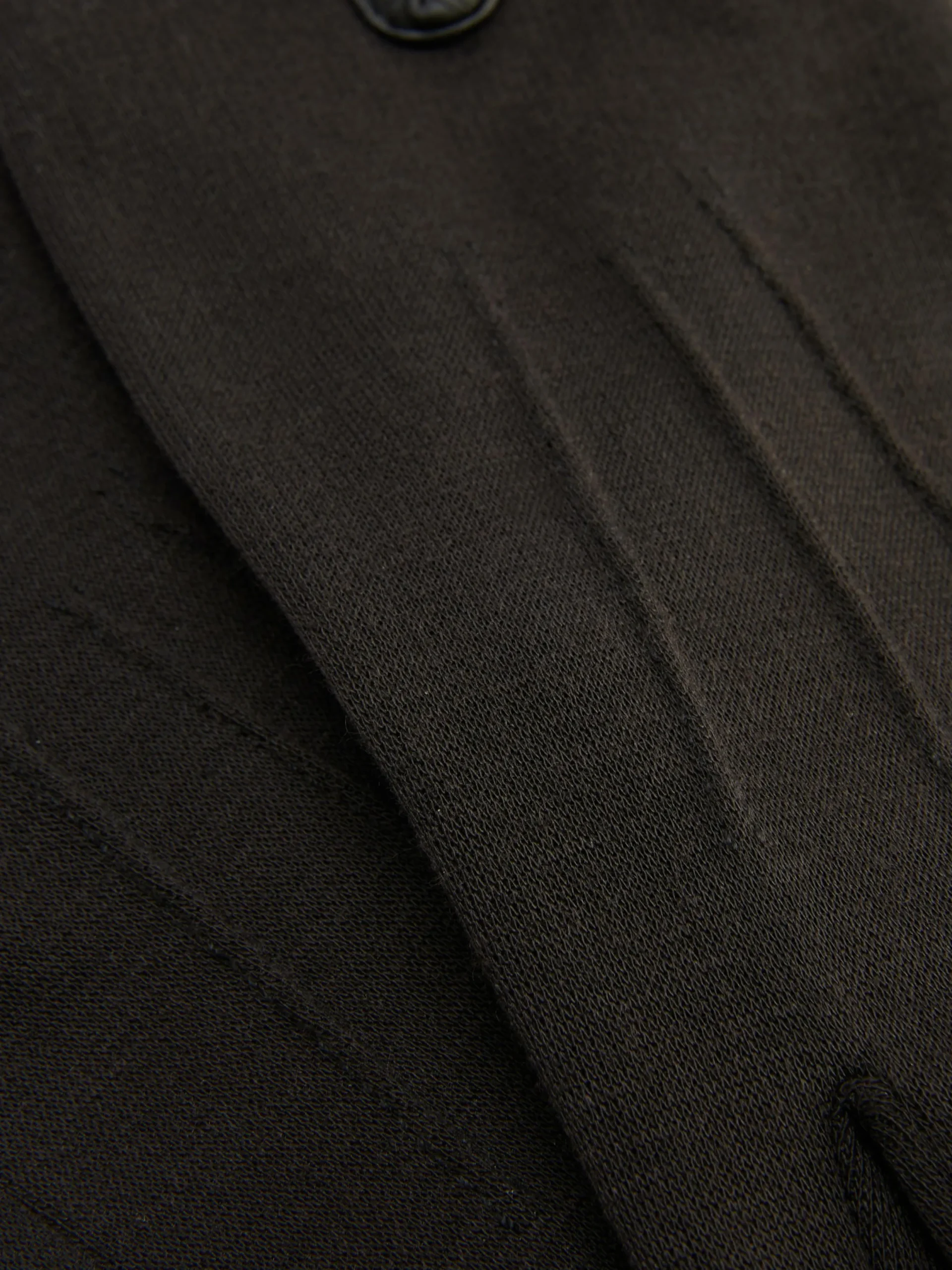 Mützen, Handschuhe Und Schals|Primark Ponté-Strickhandschuhe Mit Kunstlederbesatz Schwarz