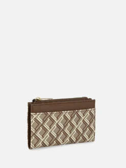 Taschen Und Portemonnaies|Primark Portemonnaie Mit Monogramm Und Reißverschluss Schokoladenbraun